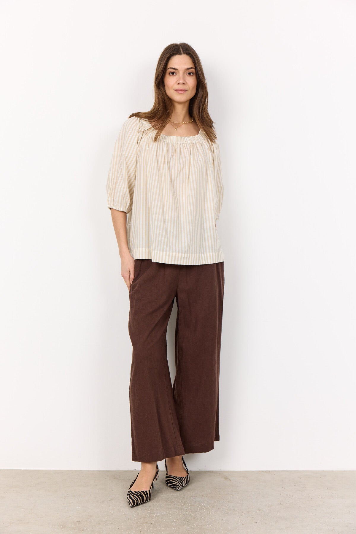 SC-ROSETTE 3 Bluse Sand