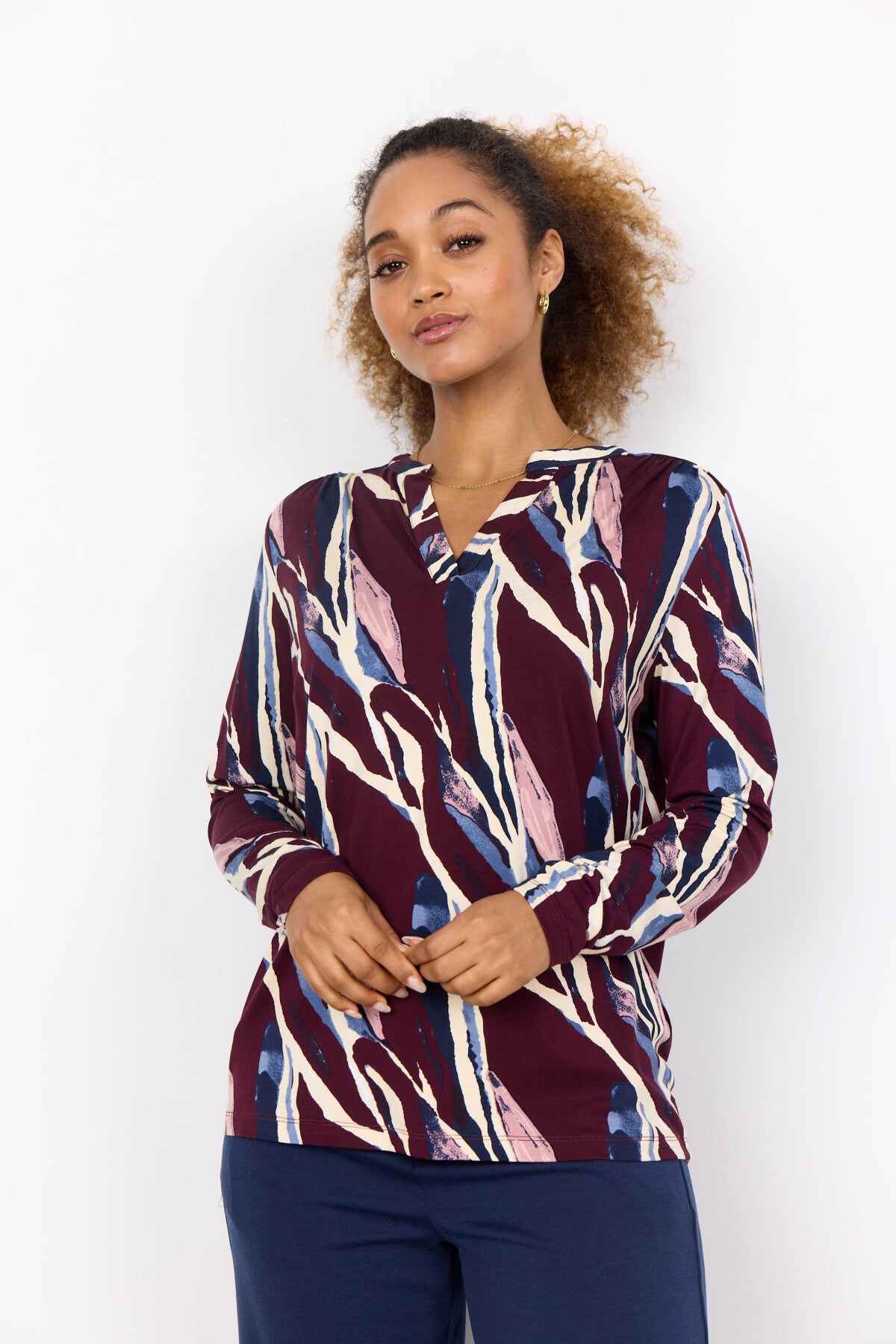 SC-MARICA AOP 305 Bluse Bordeaux