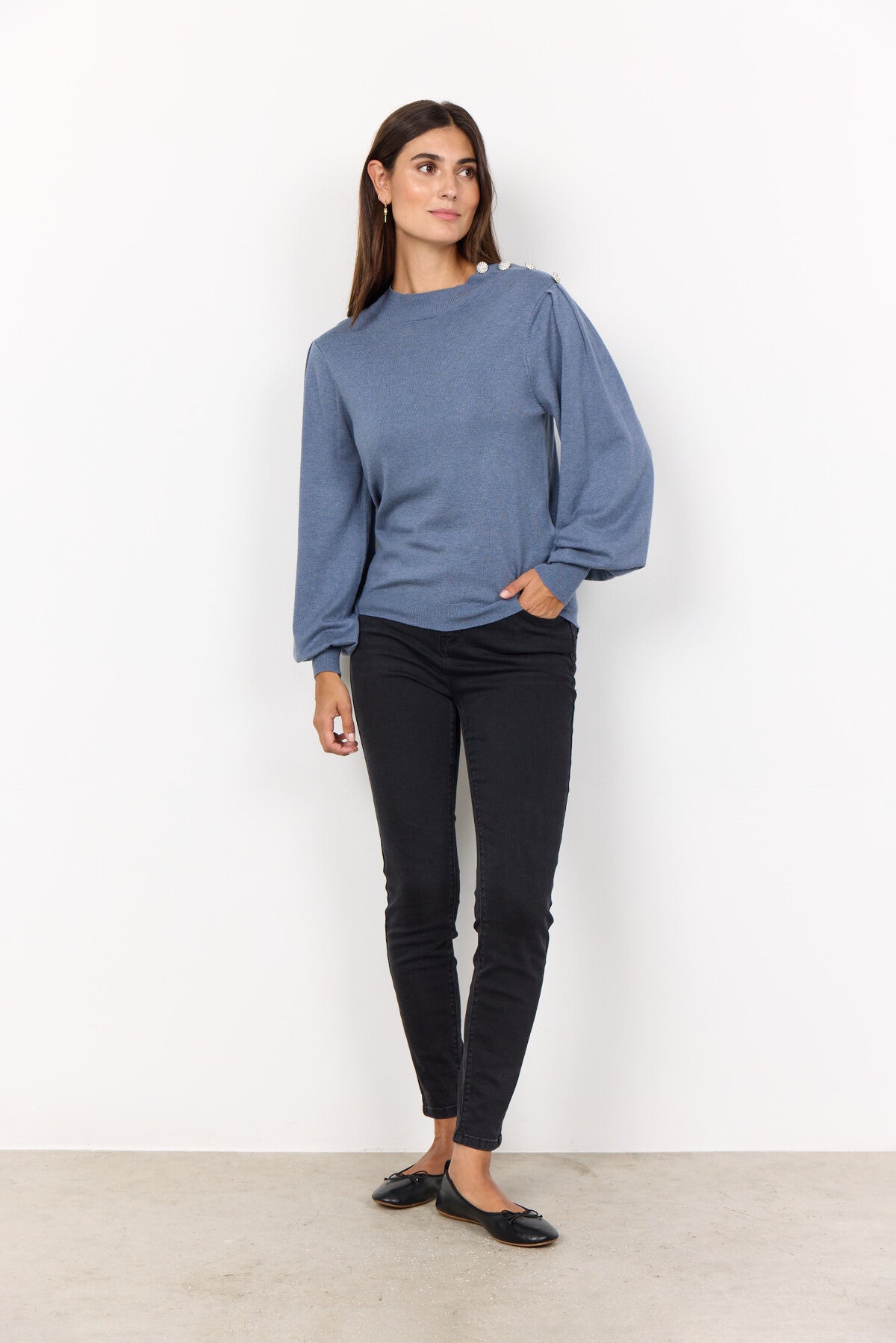 SC-DOLLIE 745 Pullover Blå