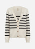 SC-DOLLIE STRIPE 766 Cardigan Creme