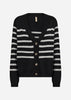 SC-DOLLIE STRIPE 766 Cardigan Sort