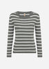 SC-DOLLIE STRIPE 777 Pullover Støvet Grøn