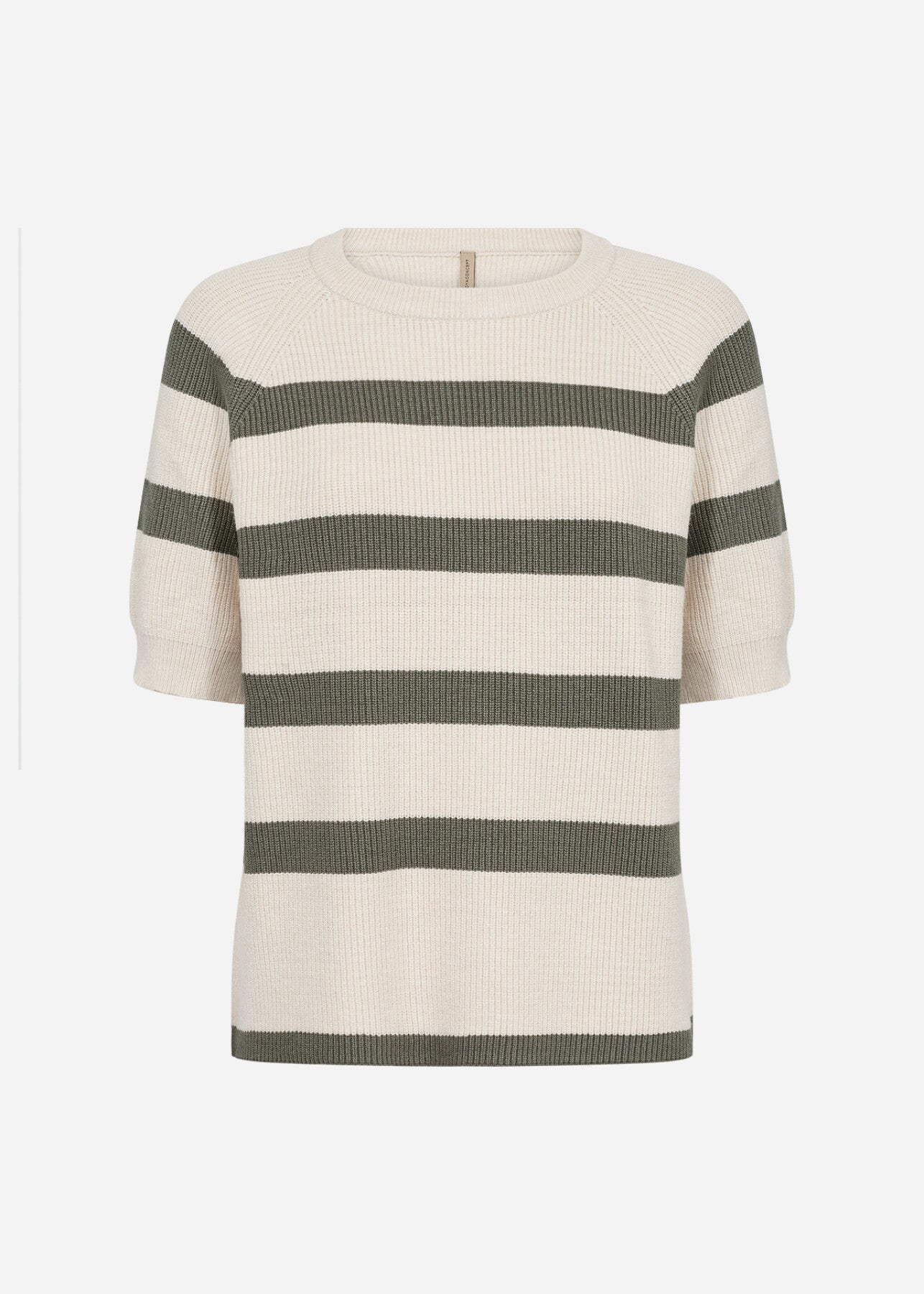 SC-KANITA STRIPE 19 Pullover Støvet Grøn