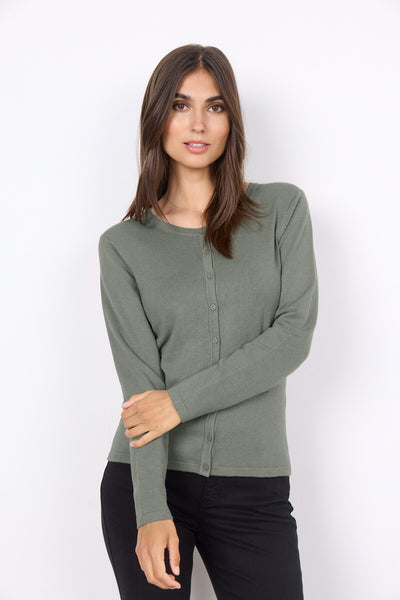 SC-DOLLIE 446 Cardigan Støvet Grøn