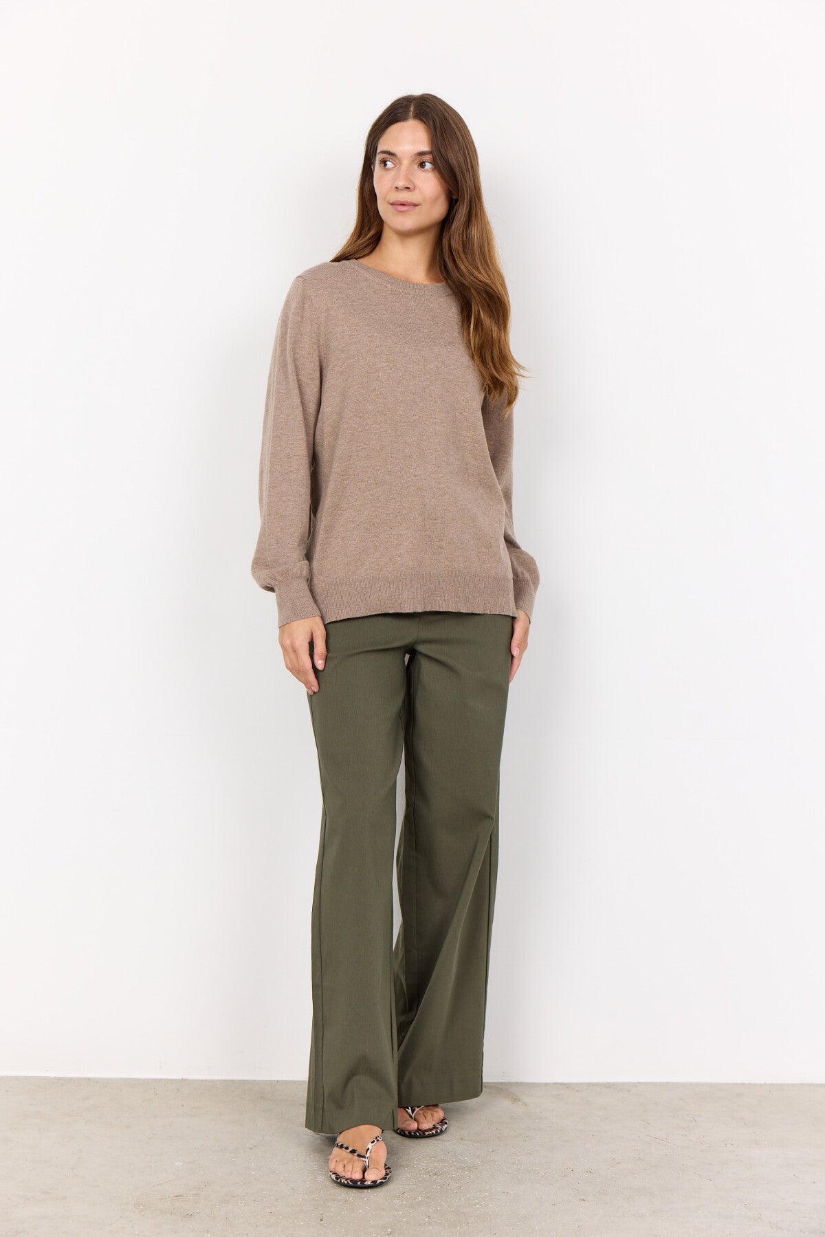 SC-NICOLINE 3 Pullover Mørk sand