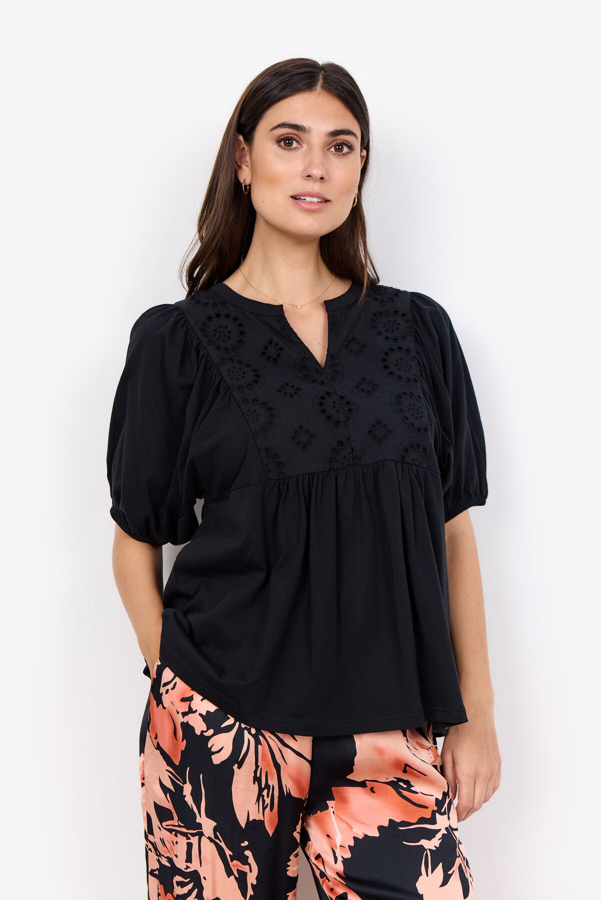 SC-LORAINE 7 Bluse Sort